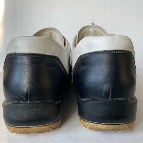 Prada White Black Leather Sneakers - Picture 4 of 13